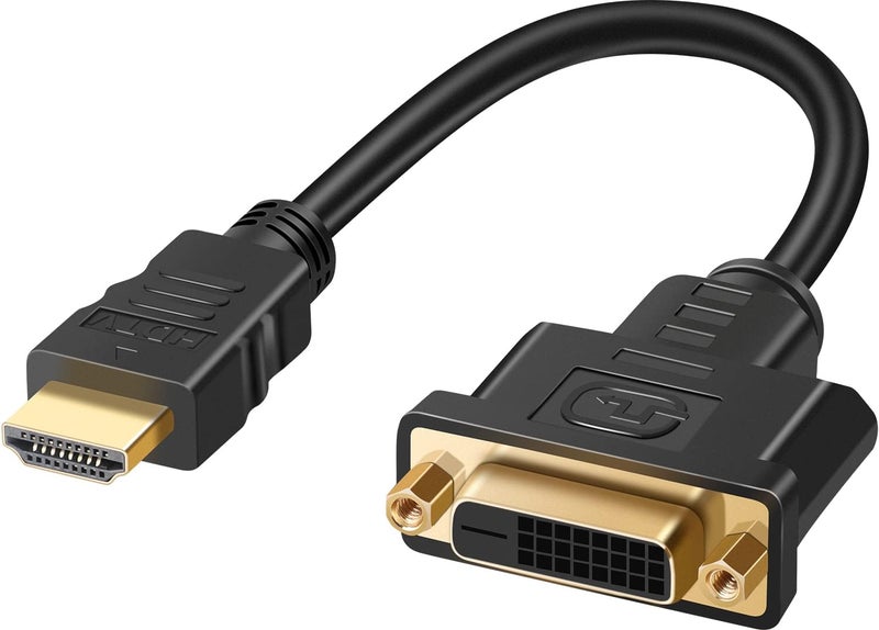 Saisn HDMI to DVI Adapter Cable, Bi-Directional HDMI Male to DVI-D (24+1) Female Converter Cord 1080P DVI to HDMI HD Video Adapter Wire for HDTV, PC, Xbox, Blue-ray DVD, A/V Receivers - Image 1